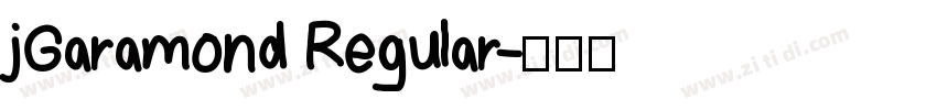 jGaramond Regular字体转换